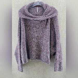 Free People Bittersweet Cropped Cowl Neck Sweater, Size Small